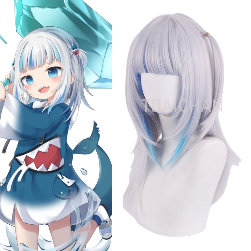 2025 Gawr Gura Cosplay Wig Whi - Gaming Accessories Korea review and price