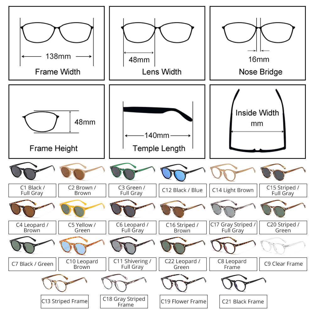 Retro TR90 Round Eyeglass Fram - Gaming Accessories Korea review and price